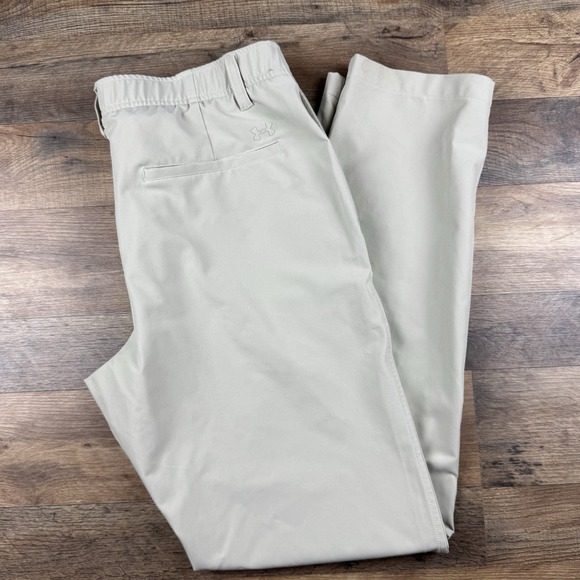 Under Armour Other - UNDER ARMOUR mens 36x32 PANTS Golf Chino Stretch‎ Grip Waist Khaki